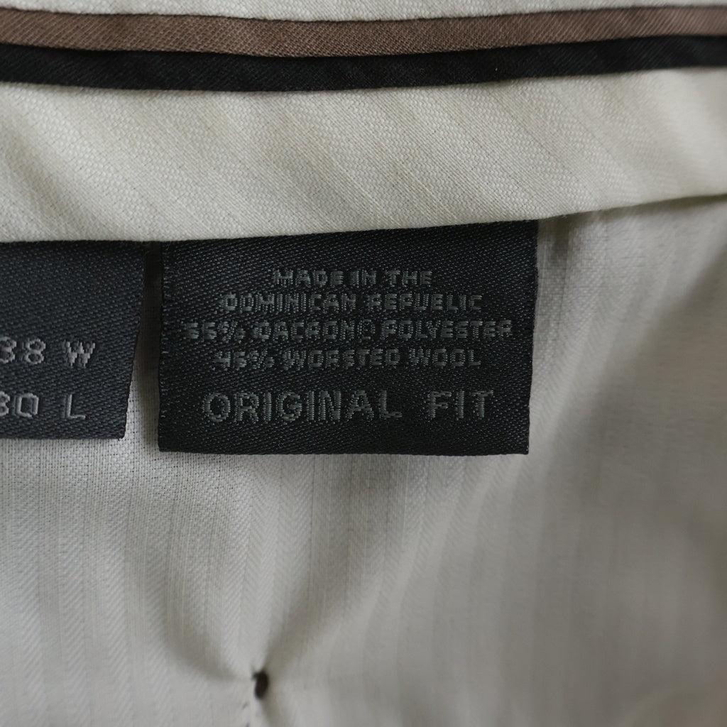 VINTAGE(ヴィンテージ) 90s slates 2Tuck Slacks ツータック スラックスパンツ カーキ 10825-2138