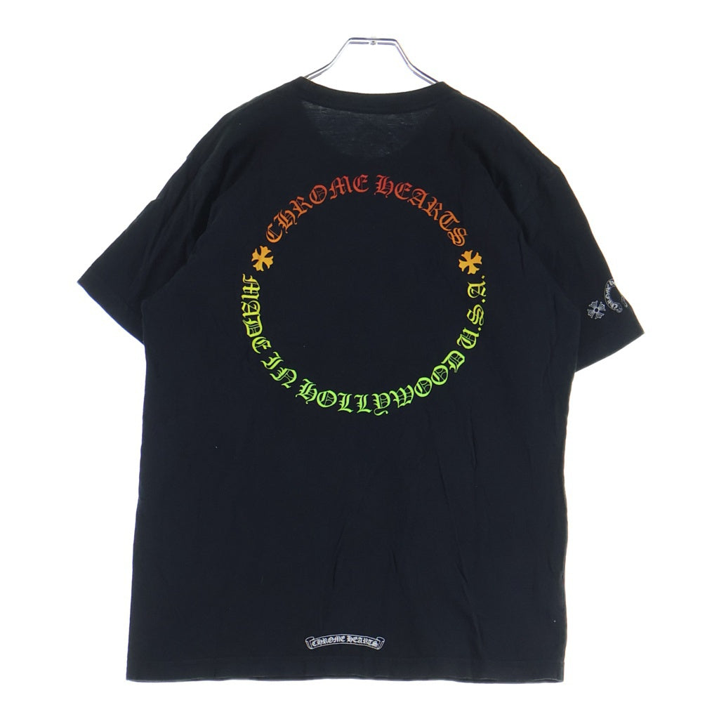 CHROME HEARTS(クロムハーツ) BACK GRAD CIRCLE LOGO TEE バック グラデーション サークルロゴ クルーネック半袖Tシャツ カットソー ブラック
