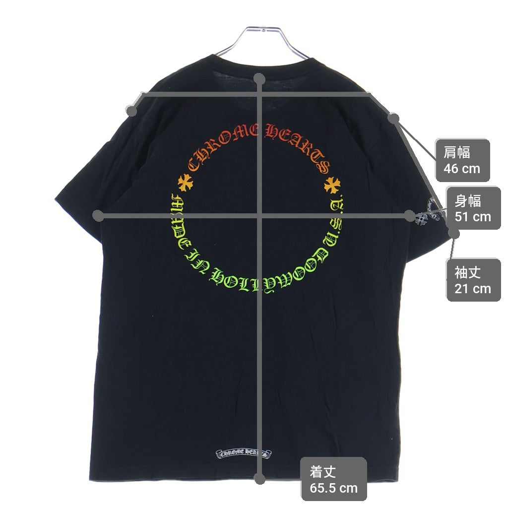 CHROME HEARTS(クロムハーツ) BACK GRAD CIRCLE LOGO TEE バック グラデーション サークルロゴ クルーネック半袖Tシャツ カットソー ブラック