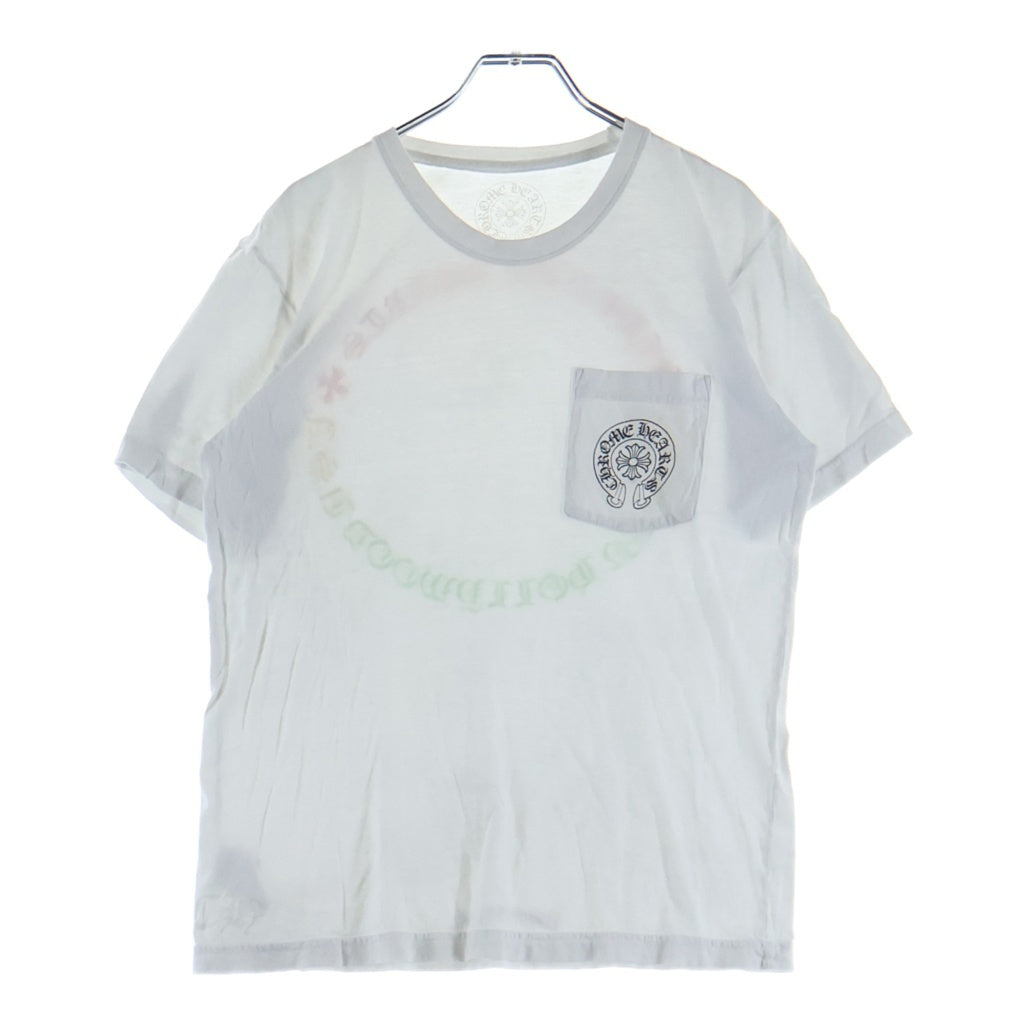 CHROME HEARTS(クロムハーツ) BACK GRAD CIRCLE LOGO TEE バック グラデーション サークルロゴ クルーネック半袖Tシャツ カットソー ホワイト