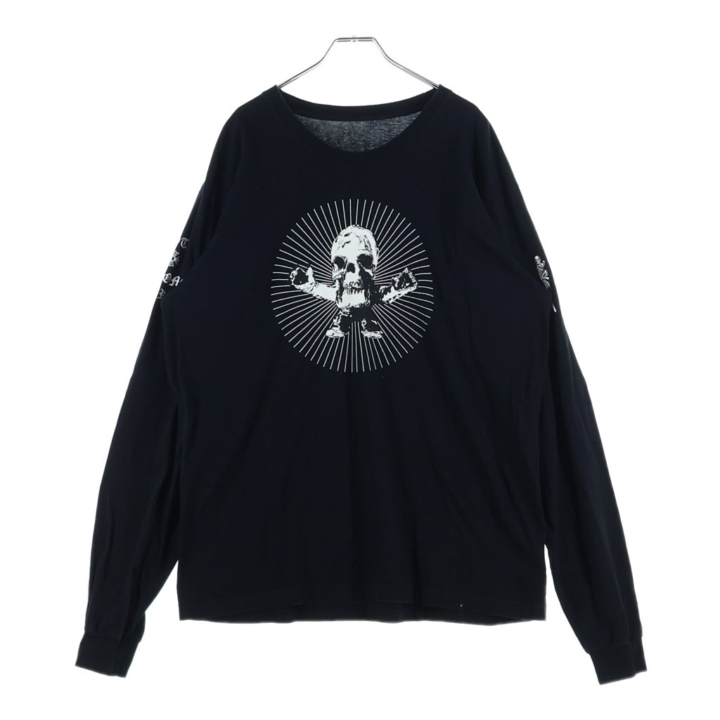 CHROME HEARTS(クロムハーツ) HARRIS TEETER L/S フロントフォティプリント クルーネック長袖カットソー ブラック