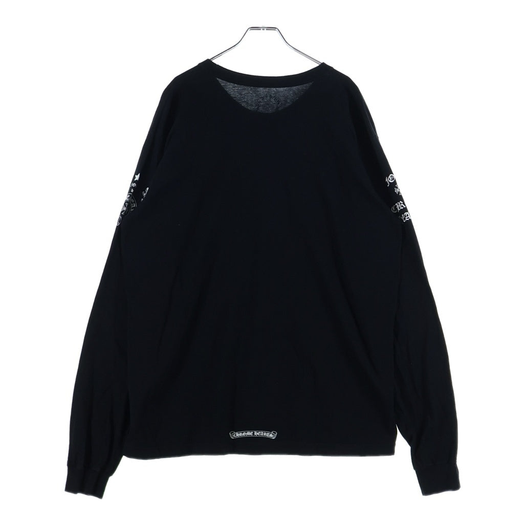 CHROME HEARTS(クロムハーツ) HARRIS TEETER L/S フロントフォティプリント クルーネック長袖カットソー ブラック