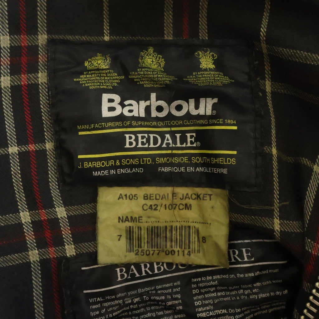 Barbour(バブアー) 90s VINTAGE A105 BEDALE JACKET ヴィンテージ ビデイル オイルドジャケット ブラック