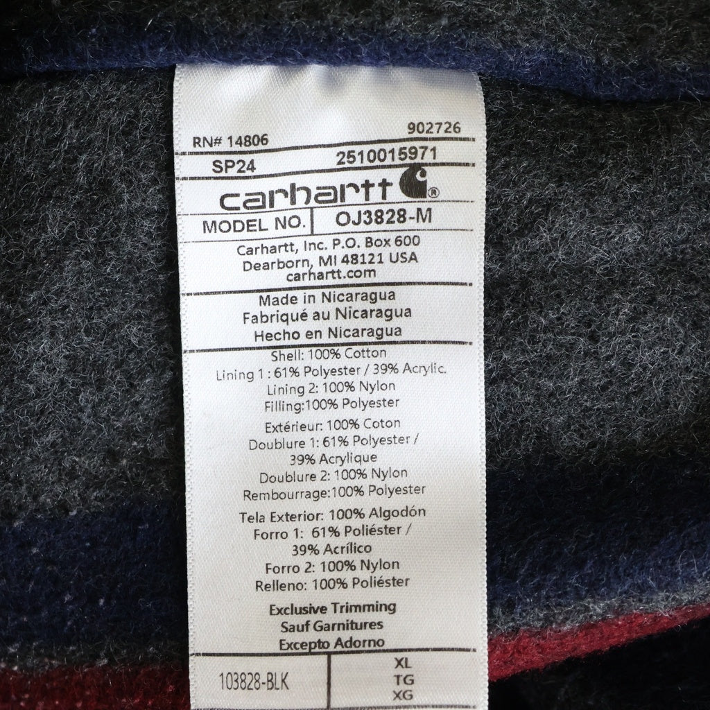 CARHARTT(カーハート) DUCK DETROIT JACKET デトロイトジャケット コーデュロイ切替ジャケット ブラック 0J3828‐M