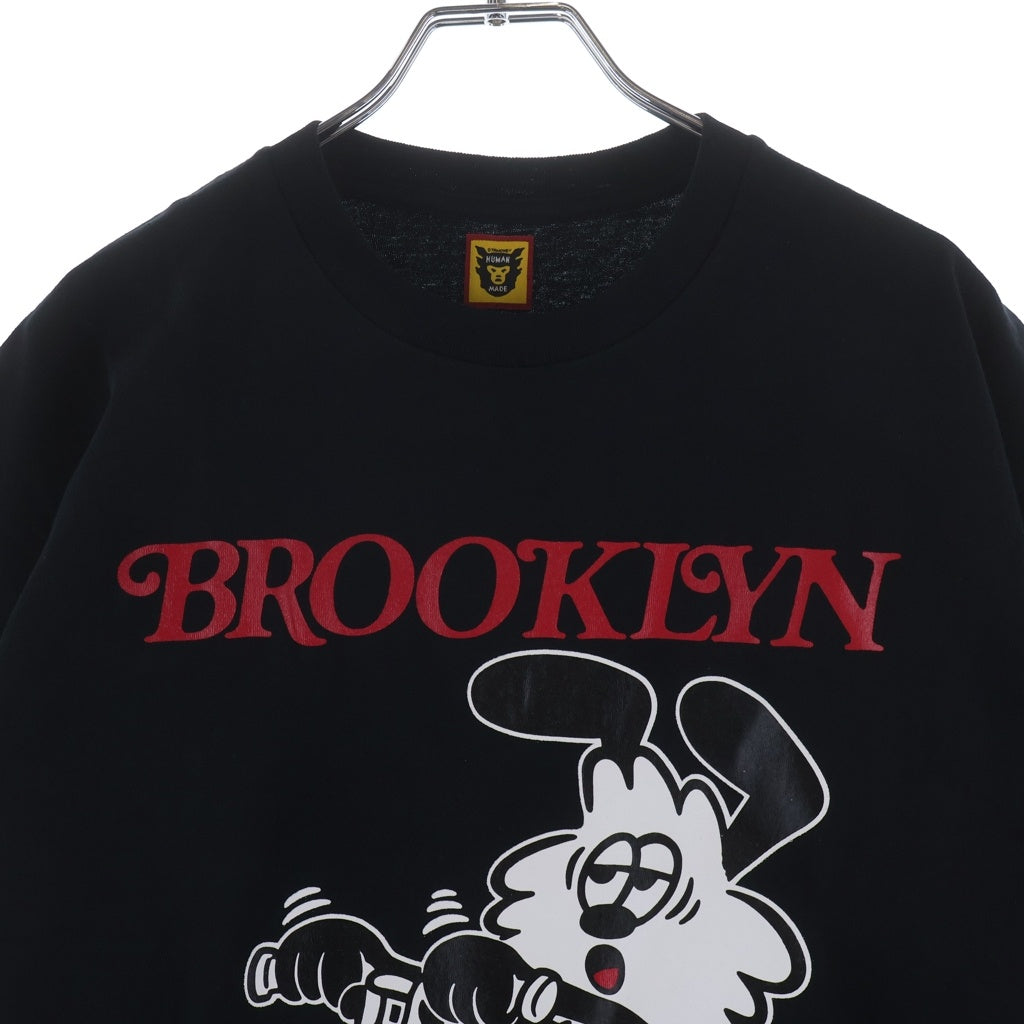 HUMAN MADE(ヒューマンメイド) x Girls Don't Cry Brooklyn Machine Works T-Shirt プリントクルーネック半袖カットソーブラック XX23TE011
