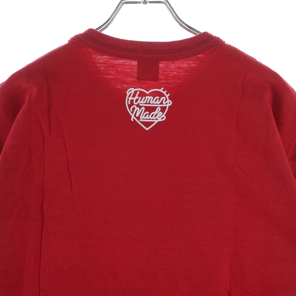 HUMAN MADE(ヒューマンメイド) 2 Color T-Shirt ブランドロゴプリント 半袖クルーネックカットソー レッド HM25CS038