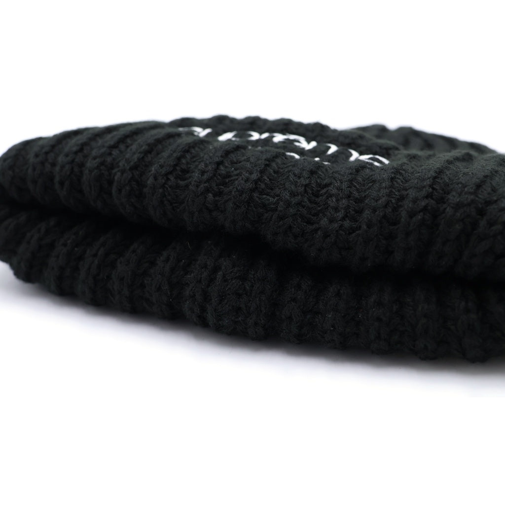 シュプリーム　チャンキーリブクラシックロゴビーニー　ブラック SUPREME(シュプリーム) 24AW Classic Logo Chunky Ribbed Beanie