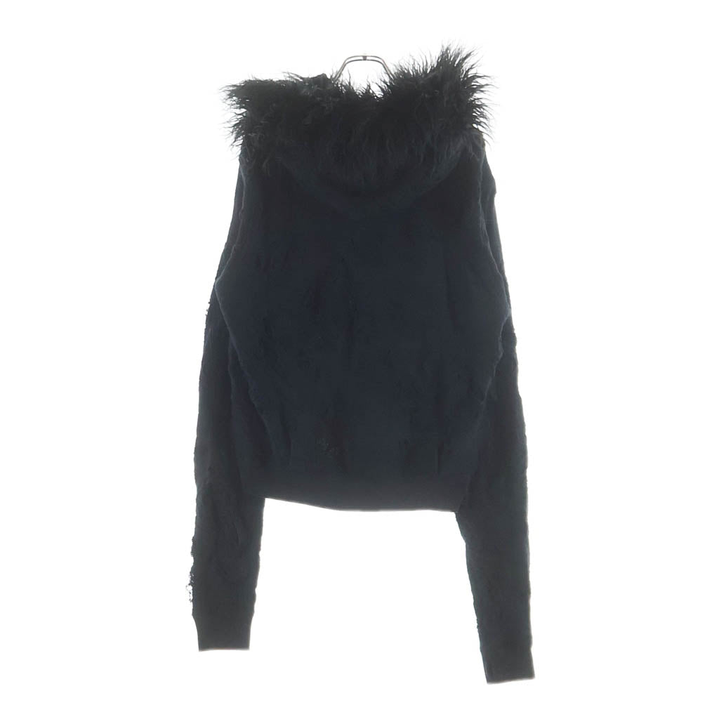 FILTH(フィルス) 25AW DESTROY ZIP UP BLK デストロイ フーディ