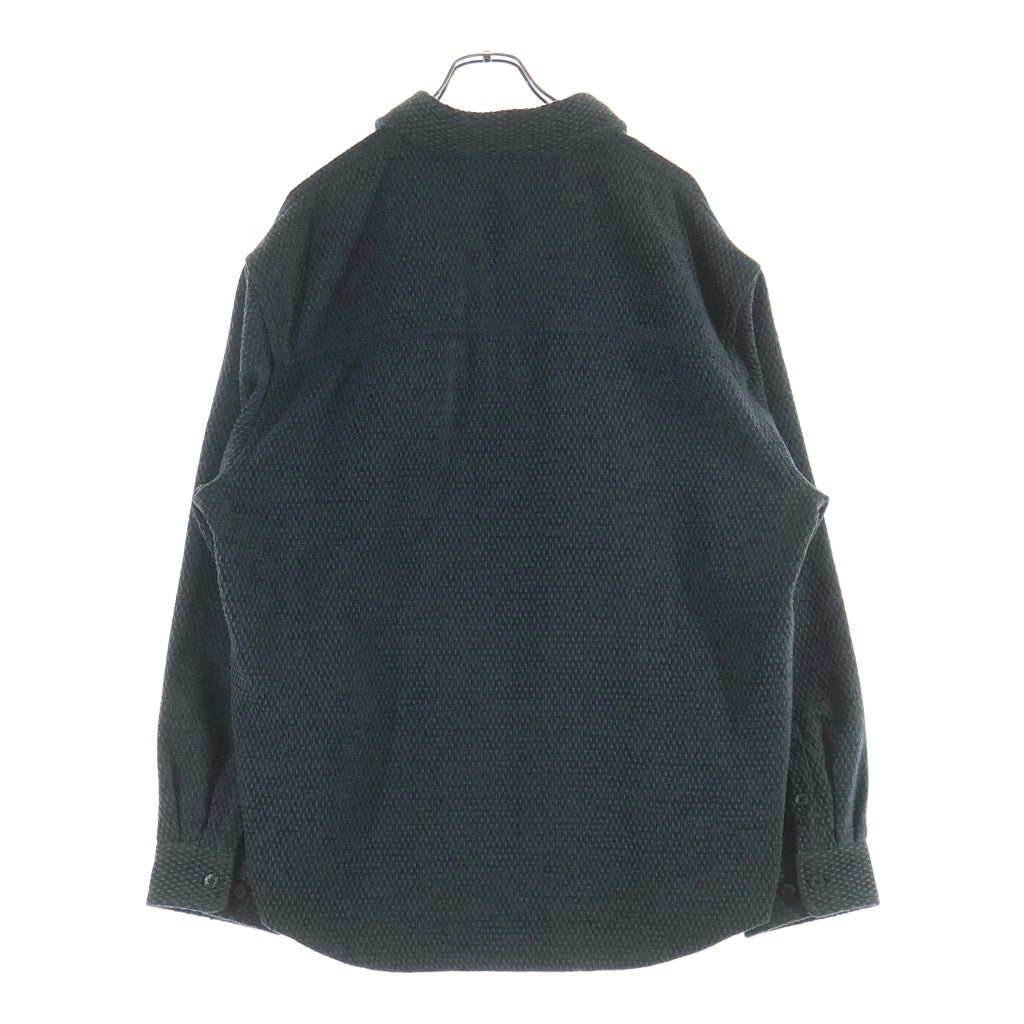 KITH(キス) Mixed Weave Apollo Shirt ロゴ刺? テクスチャードウィーブシャツ グレー 25‐050‐060‐0008‐3‐0