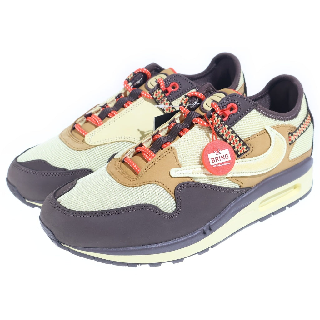 NIKE(ナイキ) × Travis Scott トラヴィス スコット Air Max 1 エアマックス1 CACT.US Brownカクタス ブラウン ローカットスニーカー US9/27CM DO9392-200