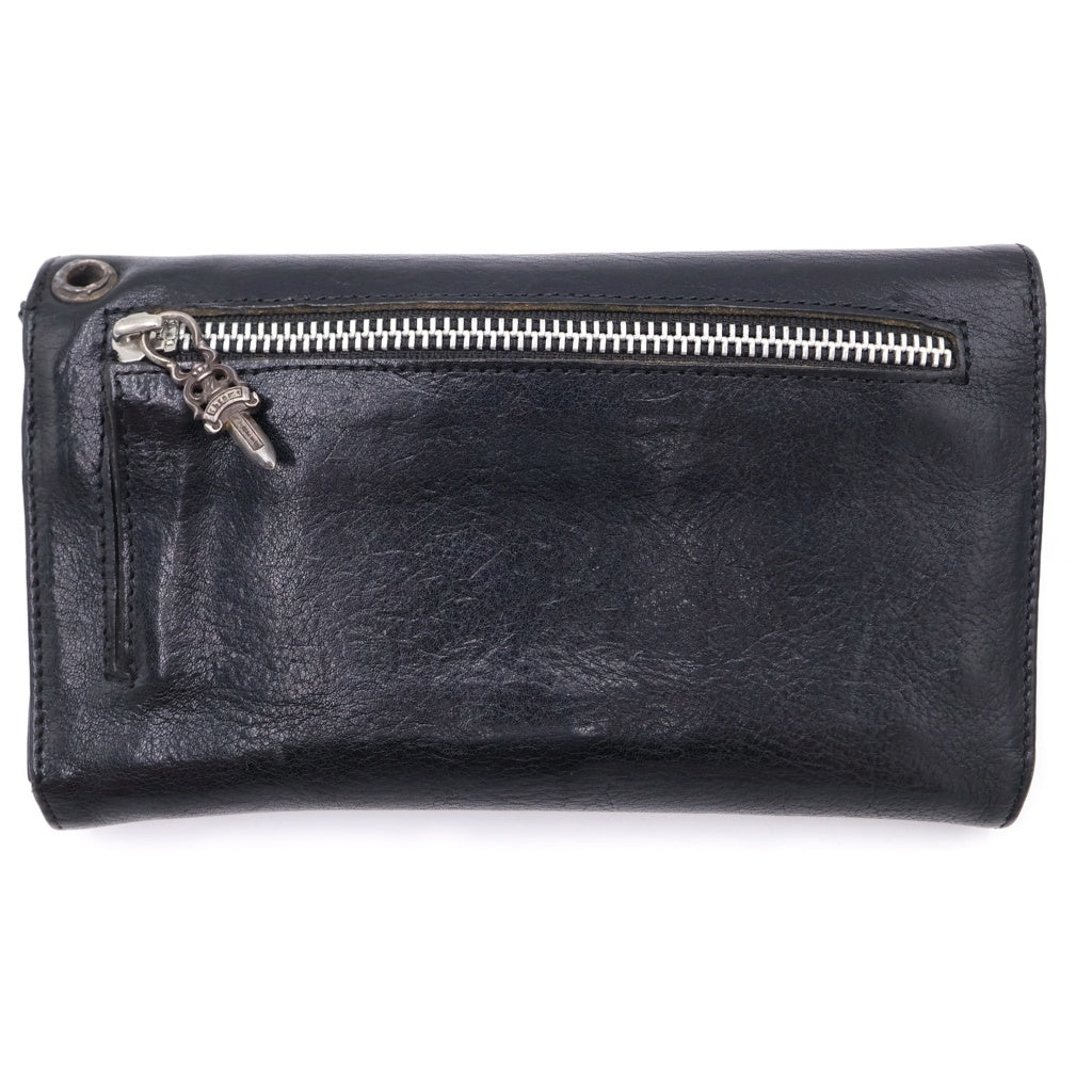 CHROME HEARTS(クロムハーツ) WAVE ウェーブ レザーウォレット 財布 ブラック
