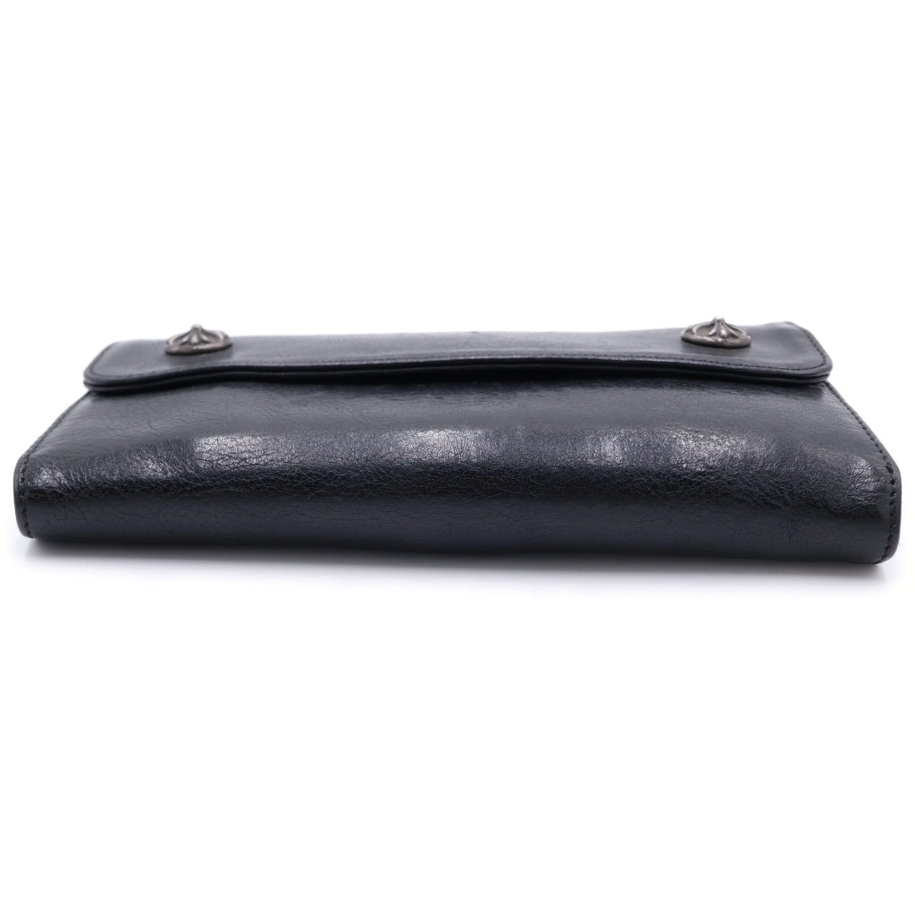 CHROME HEARTS(クロムハーツ) WAVE ウェーブ レザーウォレット 財布 ブラック
