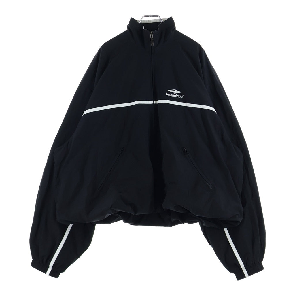 BALENCIAGA(バレンシアガ) 23AW 3B Sports Icon Track Jacket ロゴ フィールド ナイロン トラック ブルゾン ジャケット ブラック 763436 TNQ25