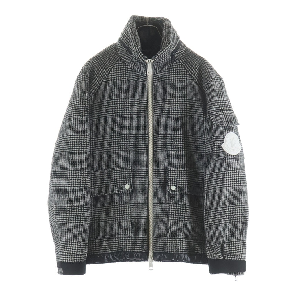 MONCLER(モンクレール) 19AW BLIN E20914182785 ブリン グレンチェック柄 ダウンジャケット グレー