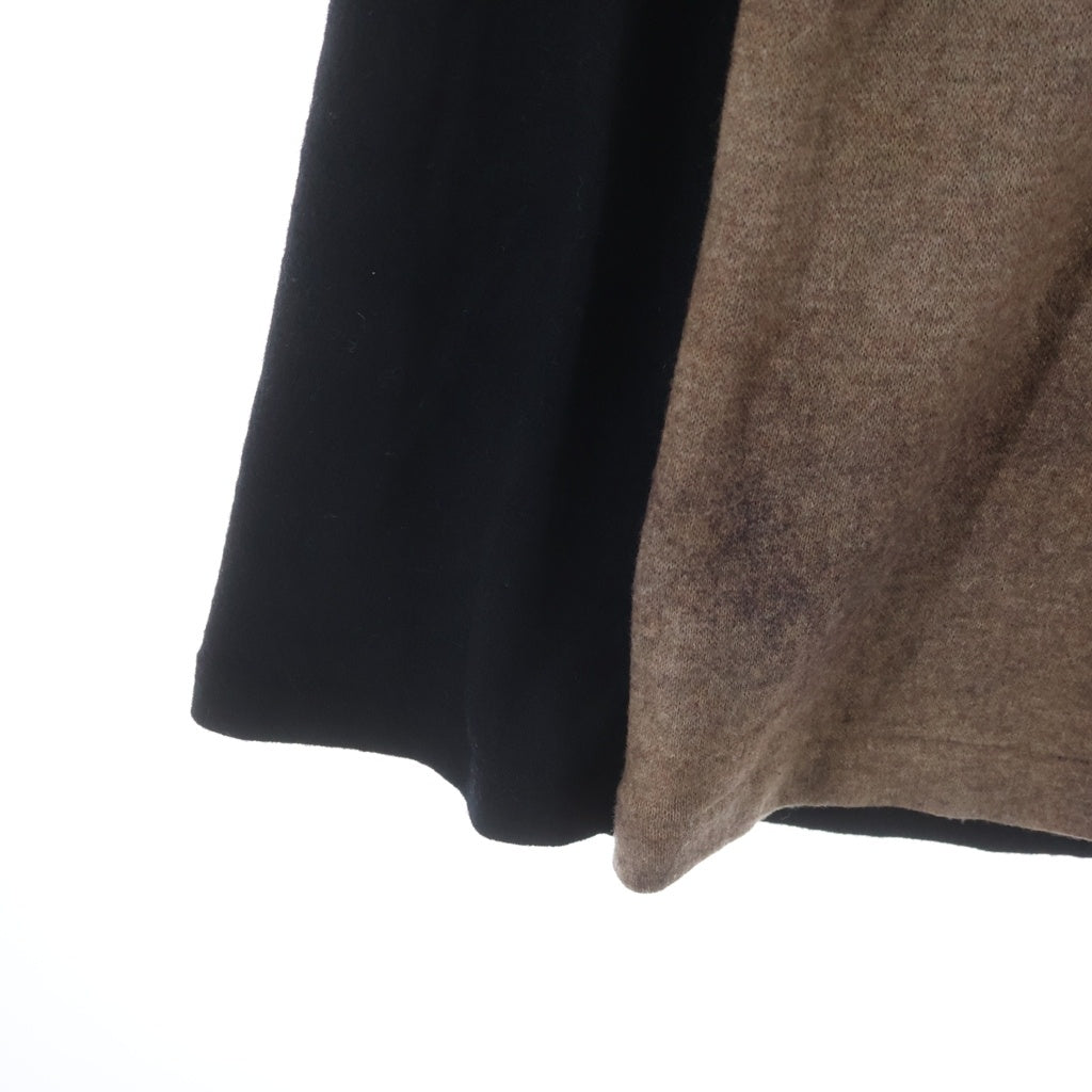 Yohji Yamamoto POUR HOMME(ヨウジヤマモト プールオム) 22AW 丸首インジェット ウール混 総柄クルーネック長袖ニットセーター ブラック HE-T35-178
