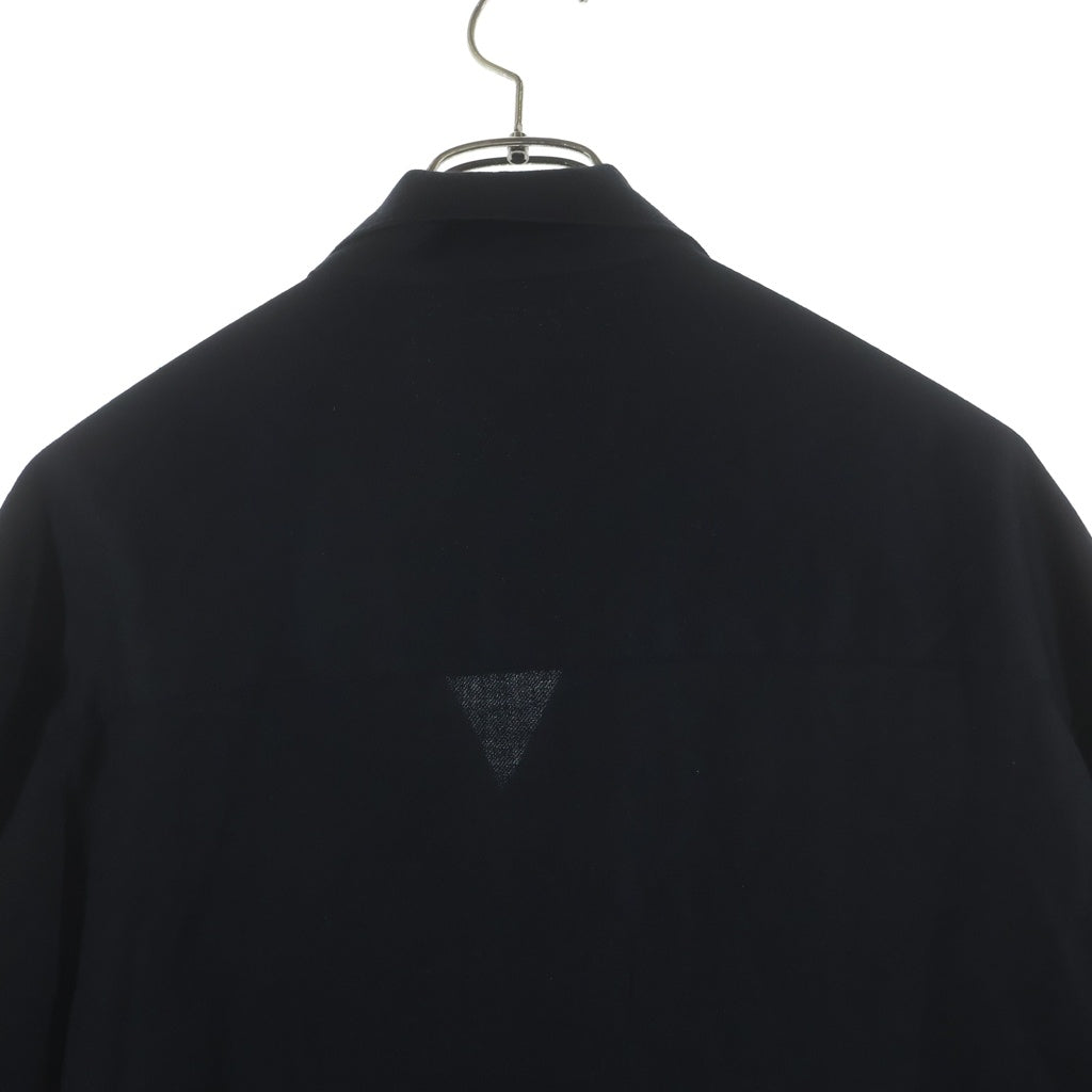 Yohji Yamamoto POUR HOMME(ヨウジヤマモト プールオム) 22AW ロングプリーツ 長袖ウールシャツ ブラック HE-B44-507