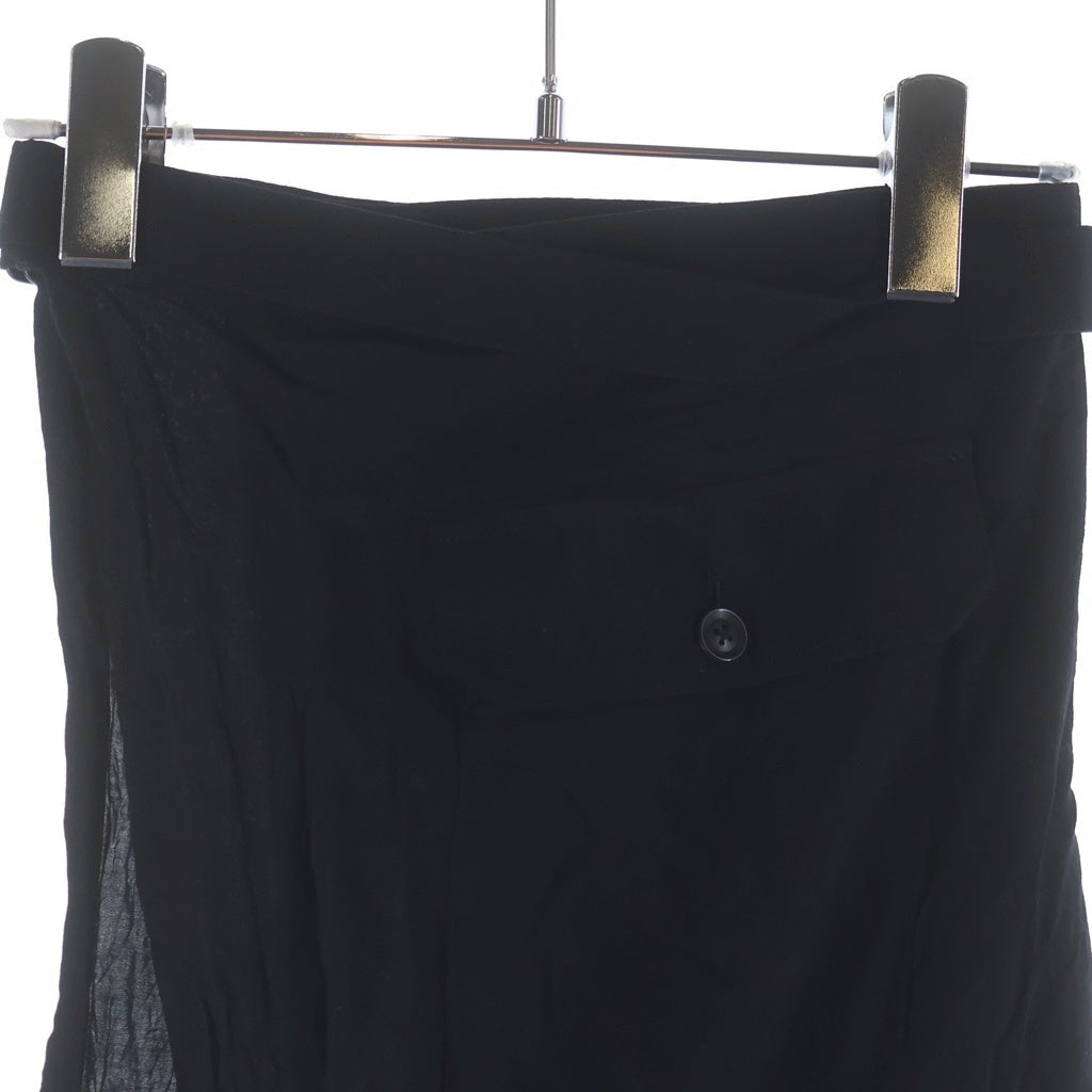 Yohji Yamamoto POUR HOMME(ヨウジヤマモト プールオム) レーヨン 巻きラップスカート HZ-S01-218