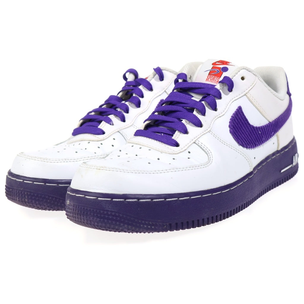 NIKE(ナイキ) Air Force 1 Low 07 EMB White and Court Purple DB0264-100 エアフォース1 ロー 07 EMB ホワイト アンド コートパープ ホワイト US20/38cm