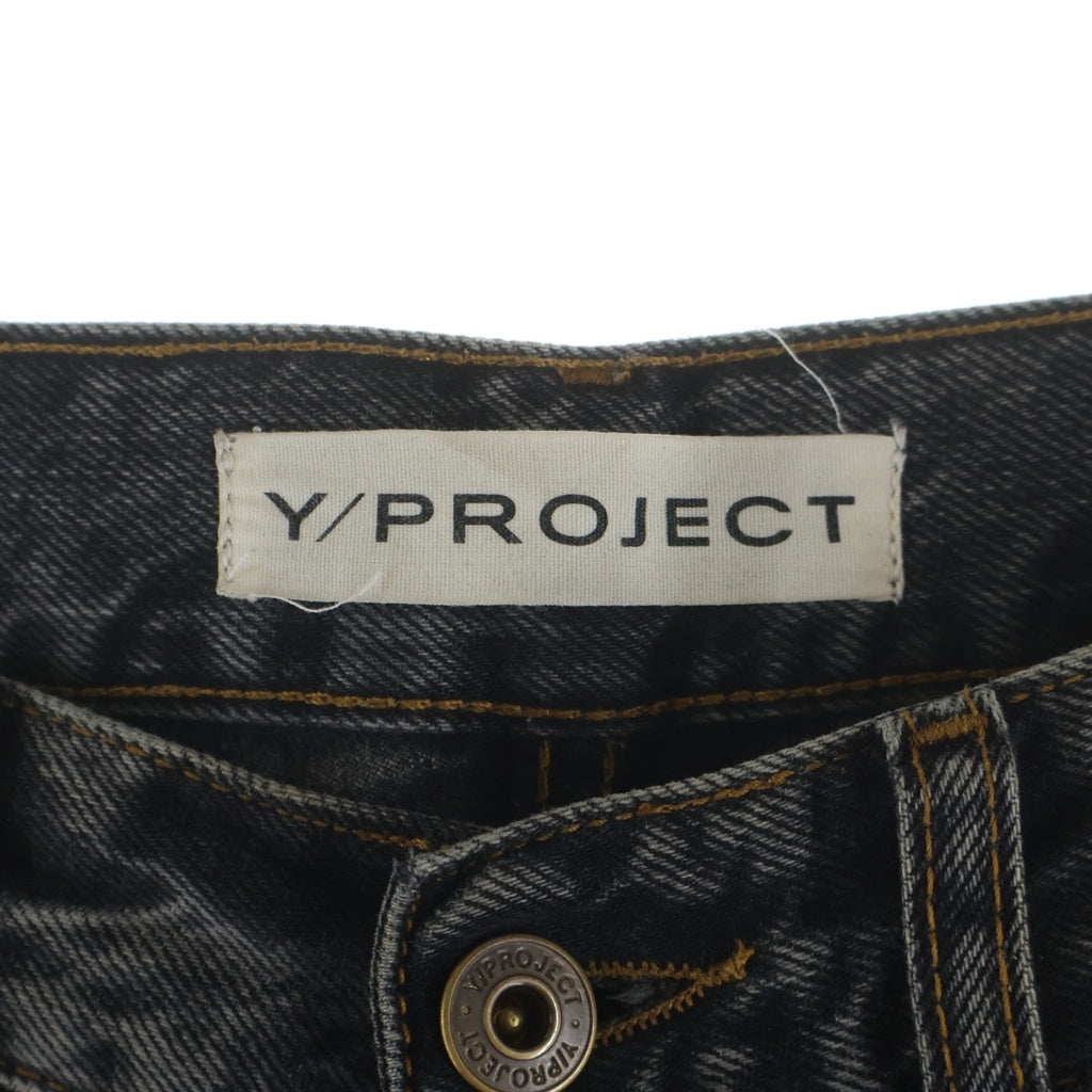 Y/PROJECT(ワイプロジェクト) COWBOY CUFF JEANS カウボーイ カフ ジーンズ デニムパンツ ブラック