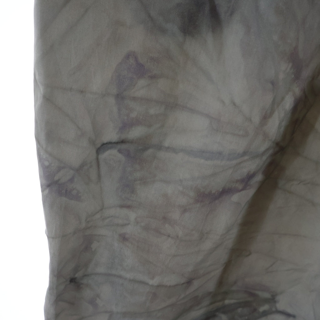 Ground Y(グラウンドワイ) 24SS SPECK DYED NYLON PANTS GS-P11-600 スペック ヴィンテージ加工 ナイロンワイドパンツ グレー
