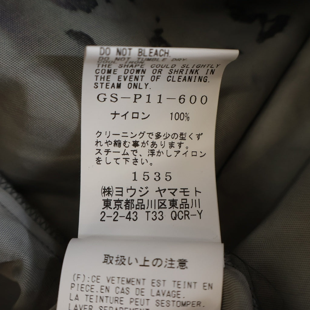 Ground Y(グラウンドワイ) 24SS SPECK DYED NYLON PANTS GS-P11-600 スペック ヴィンテージ加工 ナイロンワイドパンツ グレー