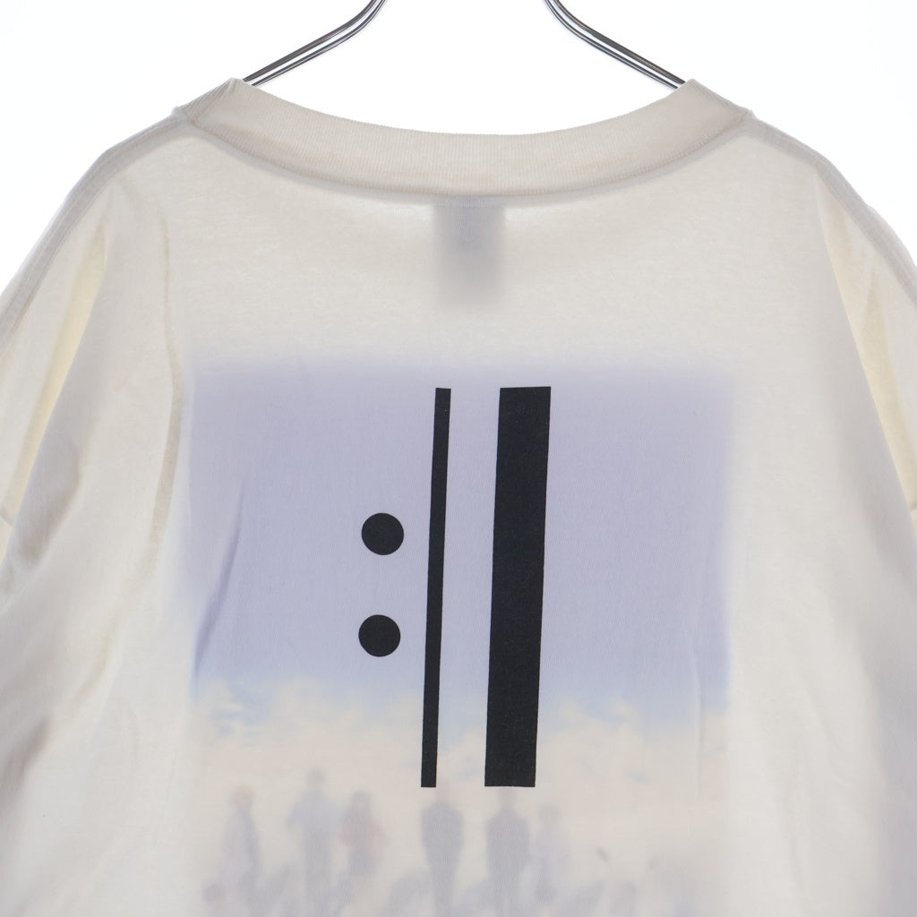 SAINT MICHAEL(セントマイケル) 25SS ×EVENGELION EV SS TEE BLUE WHITE SM-HR8-0000-C12 シン・エヴァンゲリオン劇場版 クルーネック半袖Tシャツカットソー ホワイト
