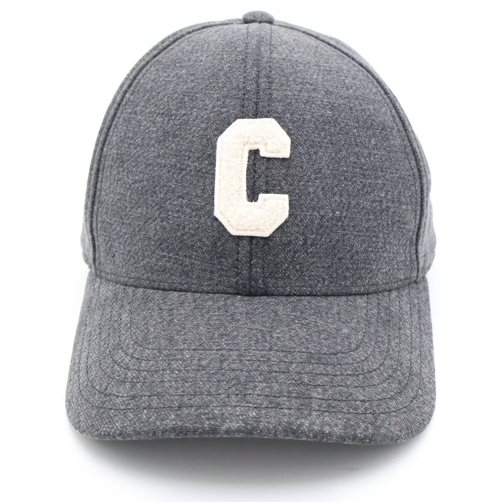 CELINE(セリーヌ) Initial Cap 2AUY8932F フロント イニシャルロゴ ベースボールキャップ 帽子 グレー
