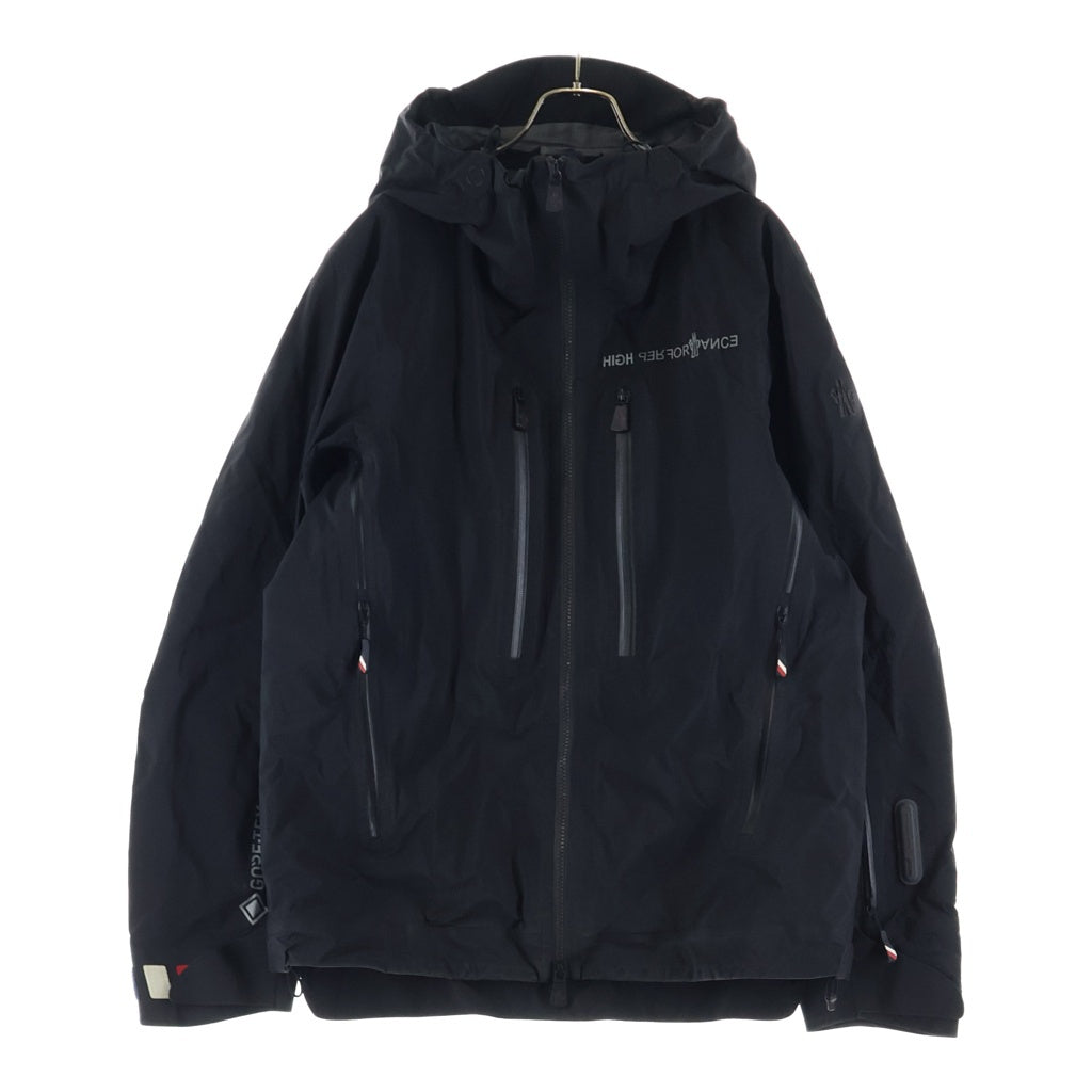 MONCLER(モンクレール) 21AW× RHC Ron Herman MOIRANS G20971A00034 アールエイチシー ロンハーマン別注 モワラン フロントロゴプリント ナイロンマウンテンジャケット ブラック
