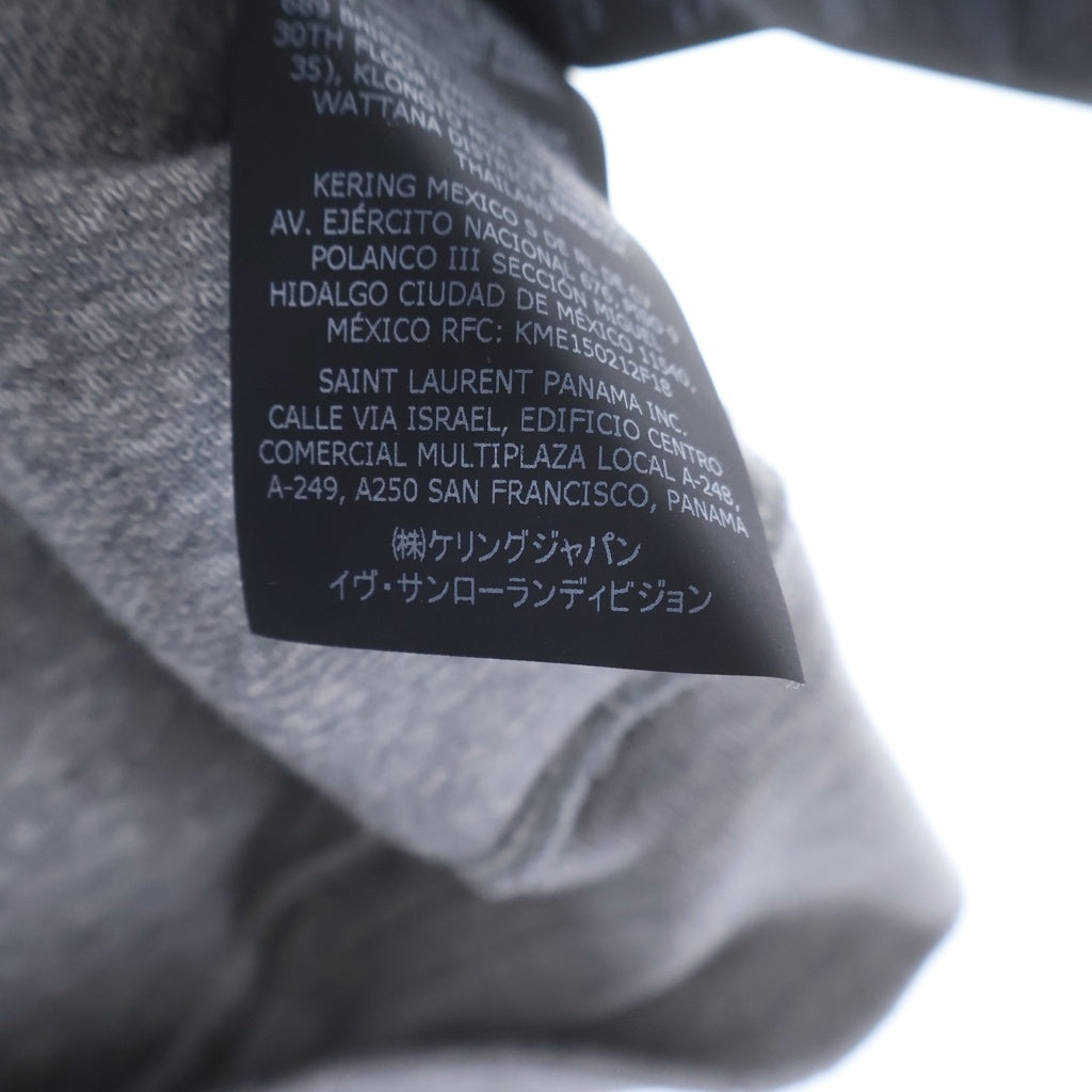 SAINT LAURENT PARIS(サンローランパリ) 22AW ダメージ加工プルオーバーパーカー フーディ グレー 712301