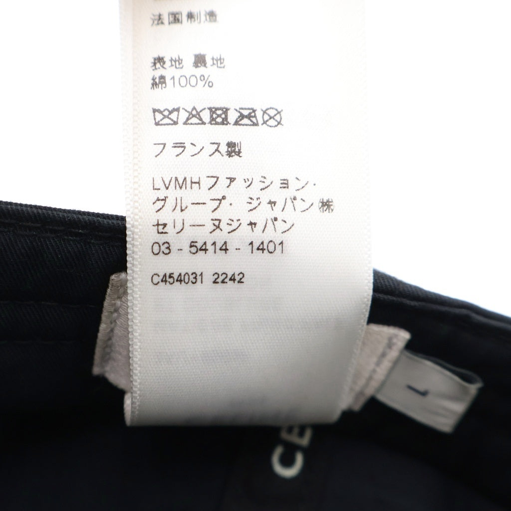CELINE(セリーヌ) Initial Cap 2AUY8969P フロント イニシャルロゴ ベースボールキャップ 帽子 ネイビー