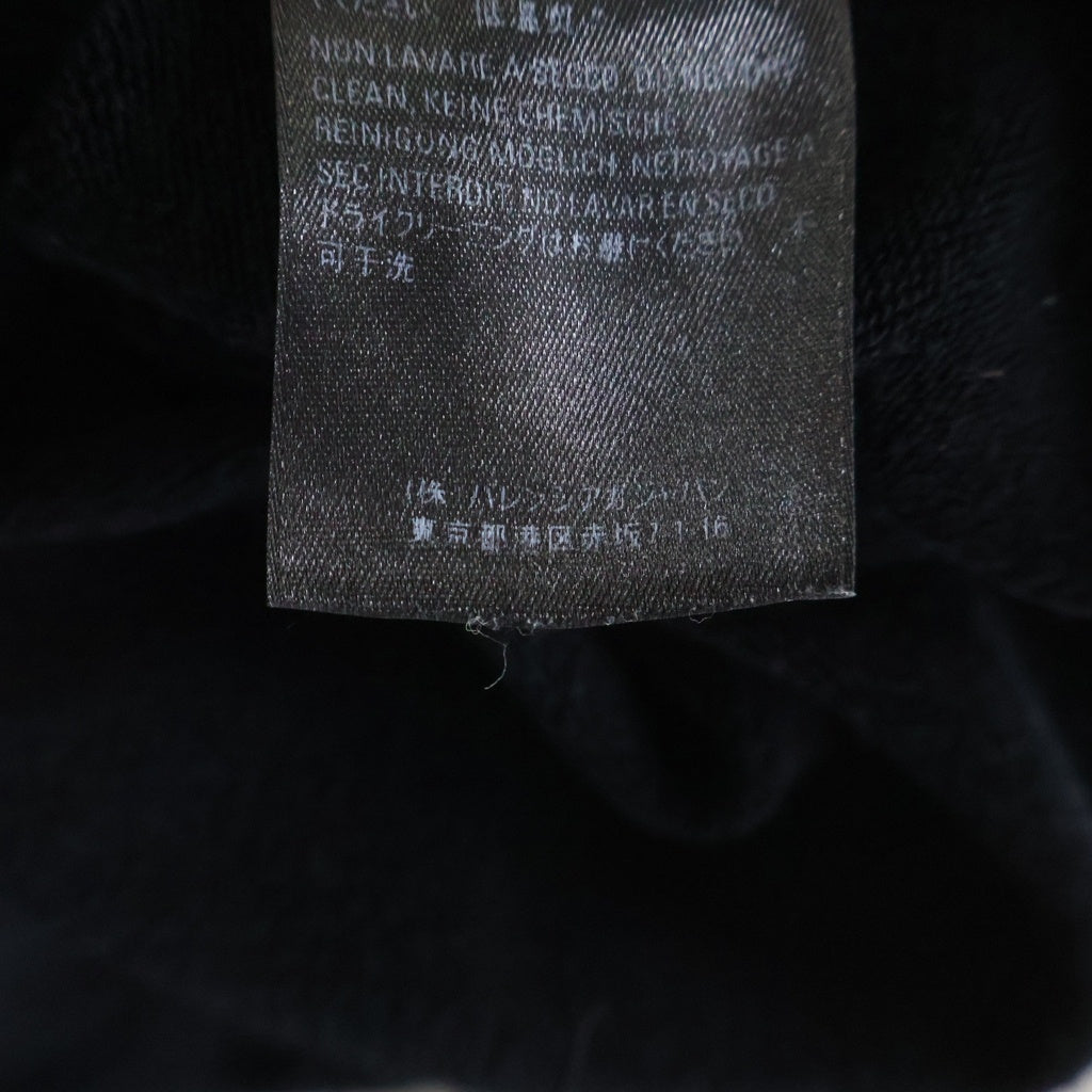 BALENCIAGA(バレンシアガ) 18AW フロントワンポイントロゴプリント ジップアップパーカー フーディ ブラック 482205