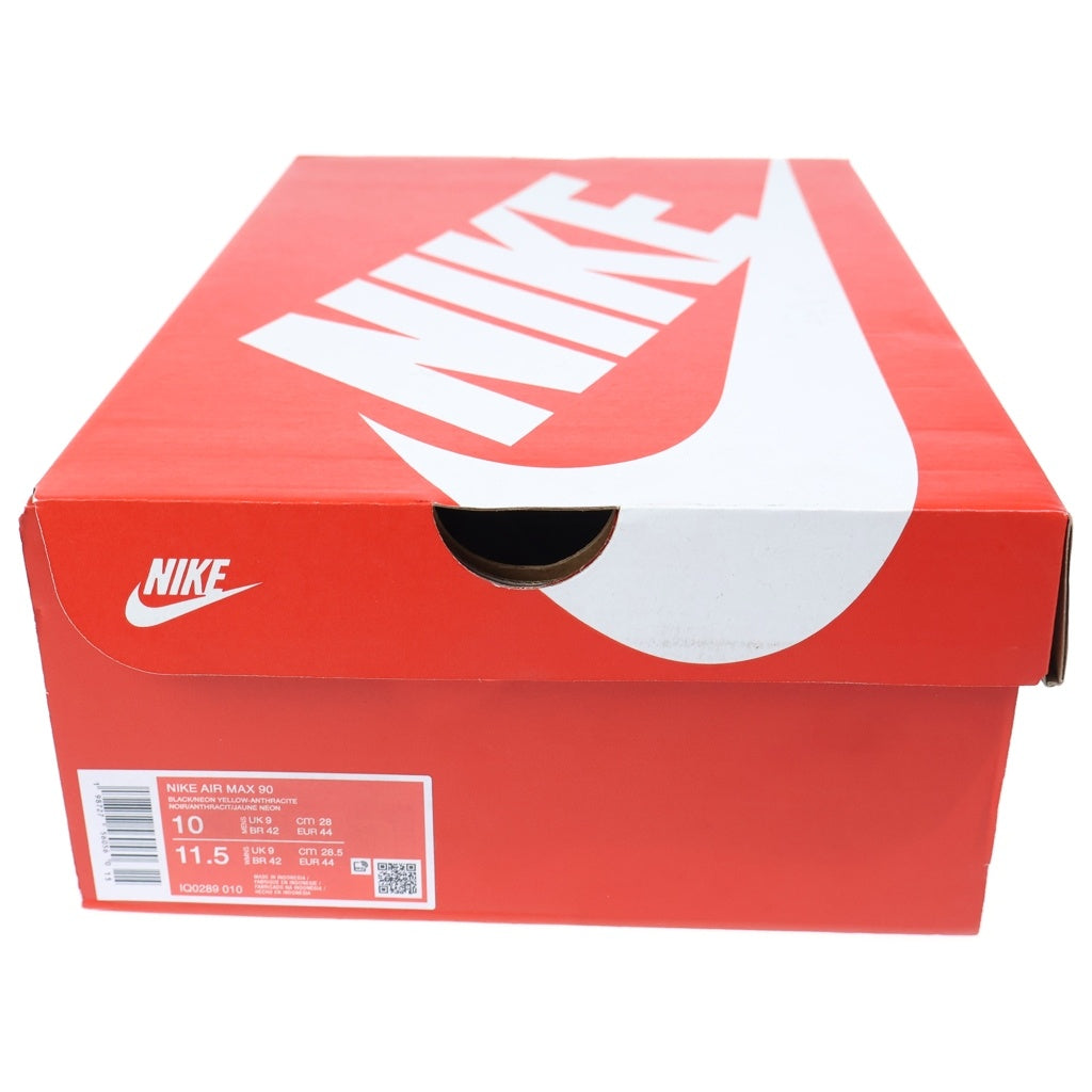 NIKE(ナイキ) AIR MAX 90 BLACK/NEON YELLOW-ANTHRACITE エアーマックス90 ローカットスニーカー US10/28cm ブラック/ネオンイエローIQ0289 010