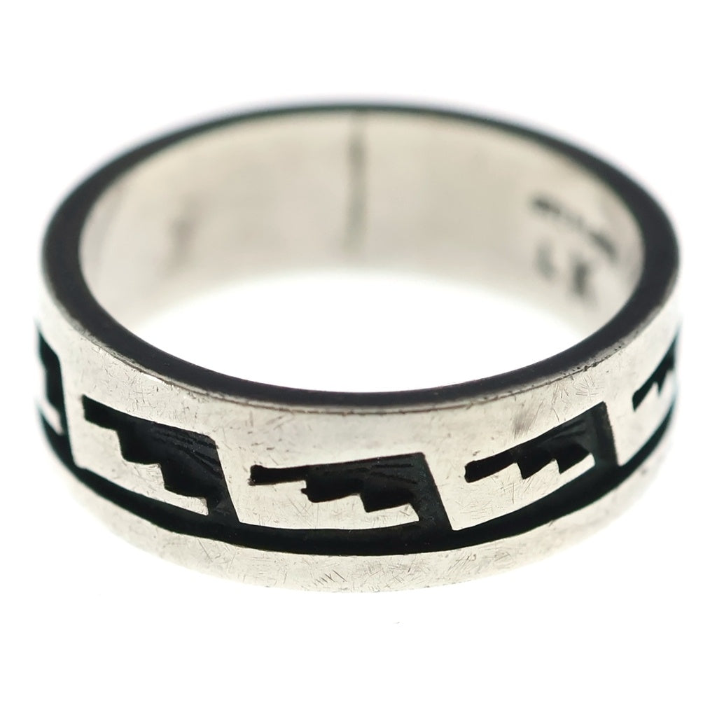 INDIAN JEWELRY(インディアンジュエリー) KENDRICK LOMAYESTEWA TRIBAL DESIGN IRISH RING トライバルデザイン ホピ族 リング シルバー
