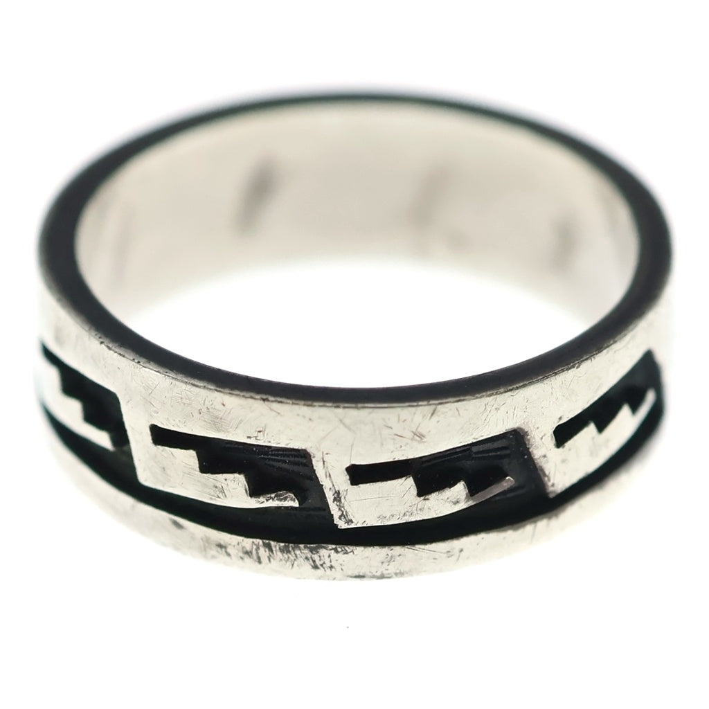 INDIAN JEWELRY(インディアンジュエリー) KENDRICK LOMAYESTEWA TRIBAL DESIGN IRISH RING トライバルデザイン ホピ族 リング シルバー