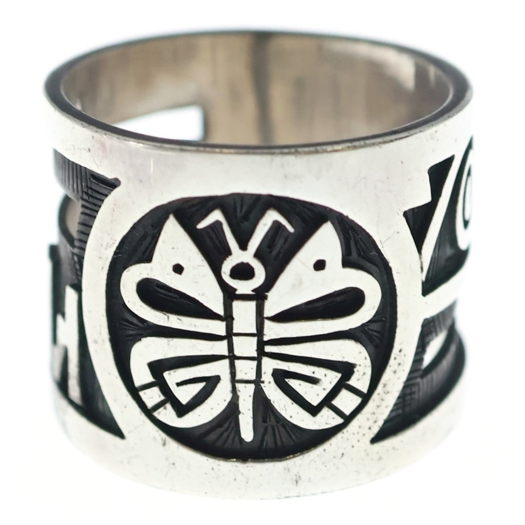 INDIAN JEWELRY(インディアンジュエリー) KENDRICK LOMAYESTEWA BUTTERFLY DESIGN RING ホピ族 バタフライデザイン リング シルバー