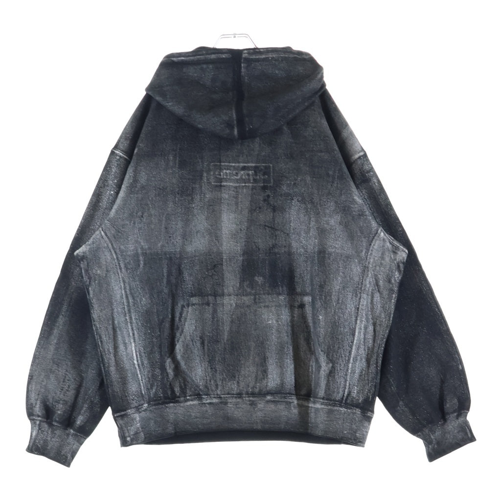 SUPREME(シュプリーム) 24SS ×MM6 Maison Margiela Foil Box Logo Hooded Sweatshirt エムエムシックス メゾンマルジェラ ホイル ボックスロゴ プルオーバーパーカー グレー