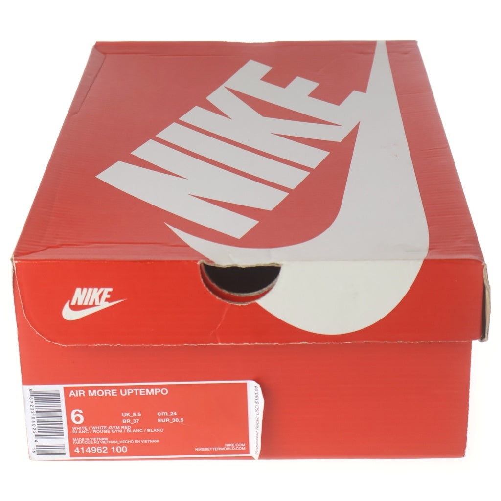 NIKE(ナイキ) Air More Uptempo Varsity Red エア モア アップテンポ バーシティレッド US6/24cm レッド/ホワイト 414962 100 レディース