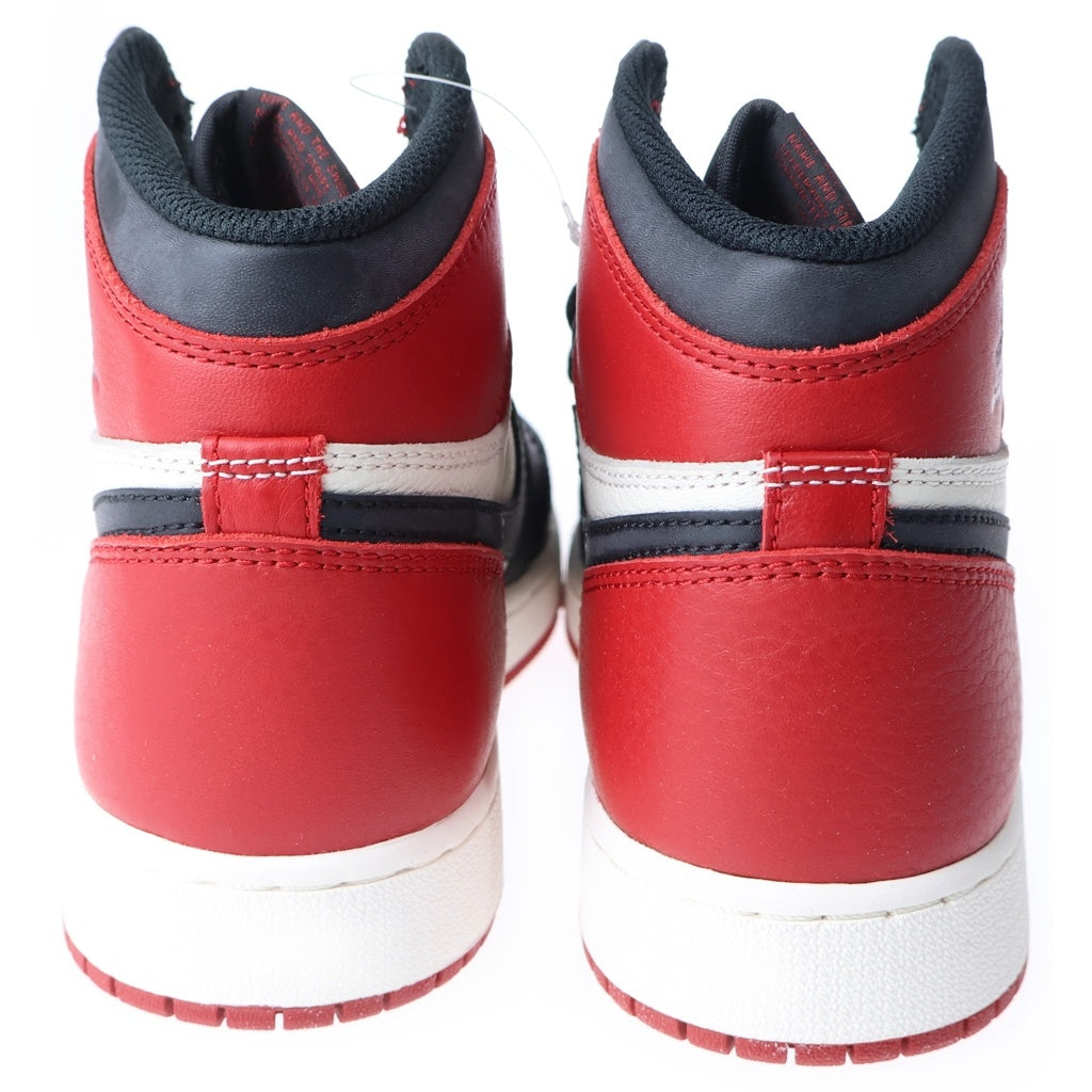 NIKE(ナイキ) GS Air Jordan 1 Retro High Bred Toe GS エアジョーダン1 レトロ ハイ ブレッドトゥ ハイカットスニーカー レッド レディース US6.5Y/24.5cm 575441-610