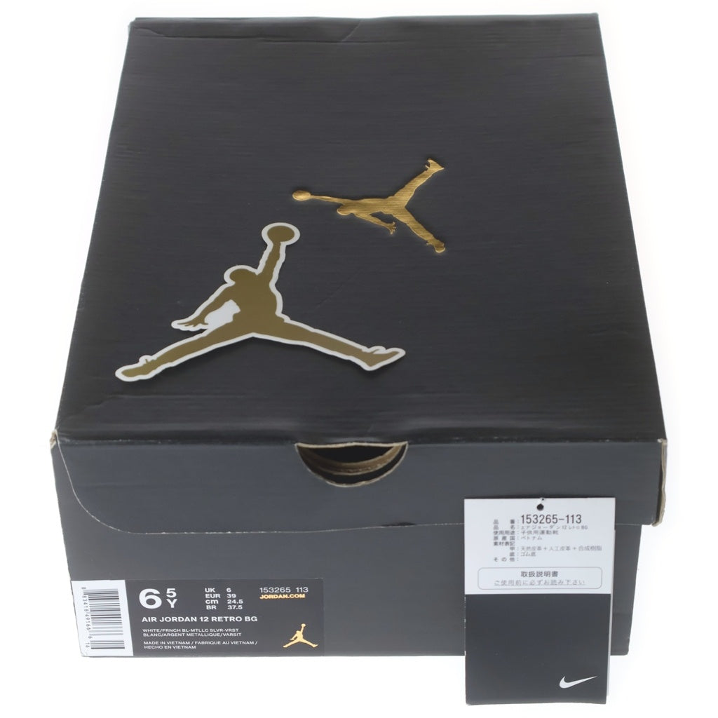 NIKE(ナイキ) GS Air Jordan 12 Retro French Blue GS エアジョーダン 12 レトロ フレンチ ブルー US6.5Y/24.5cm ホワイト 153265 113 レディース