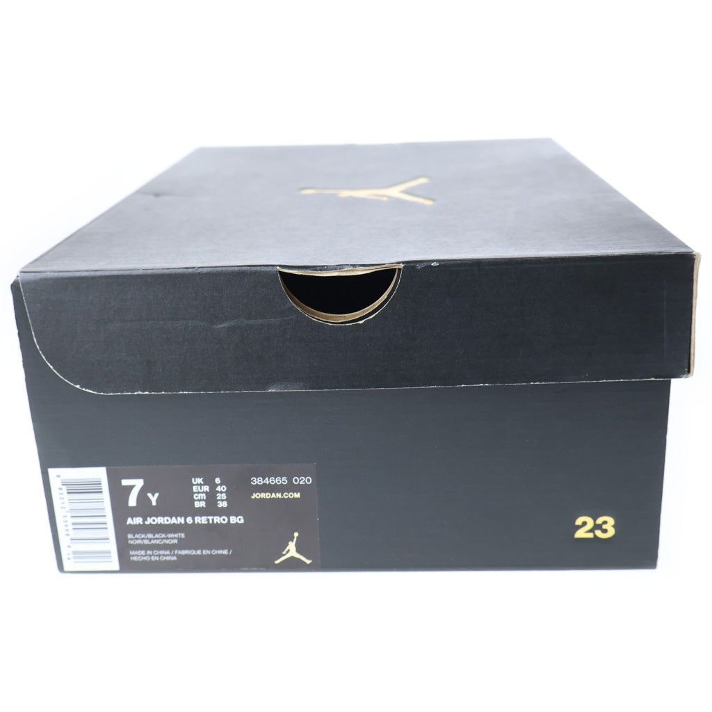 NIKE(ナイキ) GS Air Jordan 6 Retro Black Cat GS エアジョーダン6 レトロ ブラックキャット US7Y/25cm ブラック 384665 020 レディース