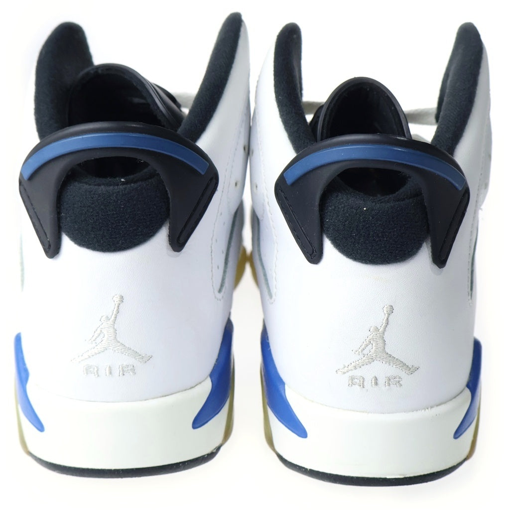 NIKE(ナイキ) GS Air Jordan 6 Retro Sport Blue GS エアジョーダン6 レトロ スポーツブルー US6Y/24cm ホワイト 384665 107 レディース
