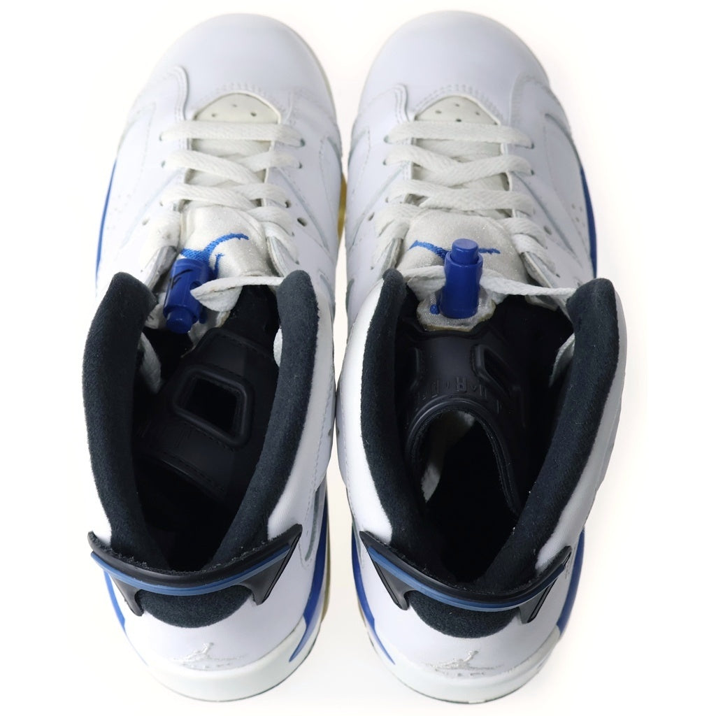 NIKE(ナイキ) GS Air Jordan 6 Retro Sport Blue GS エアジョーダン6 レトロ スポーツブルー US6Y/24cm ホワイト 384665 107 レディース