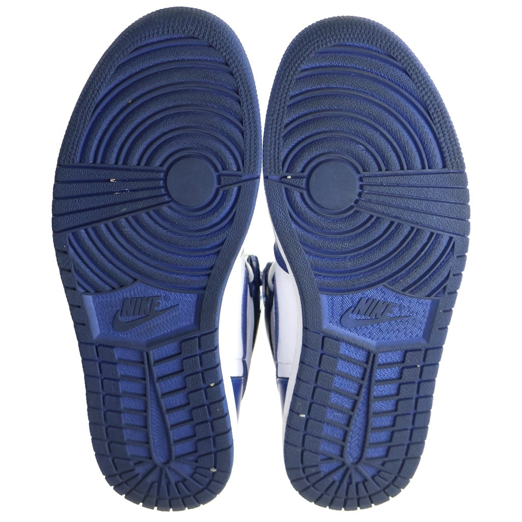 NIKE(ナイキ) AIR JORDAN 1 RETRO HIGH STORM BLUE エアジョーダン1 レトロ ハイ ストーム ブルー ハイカットスニーカー ホワイト/ブルー US8/26cm 555088-127