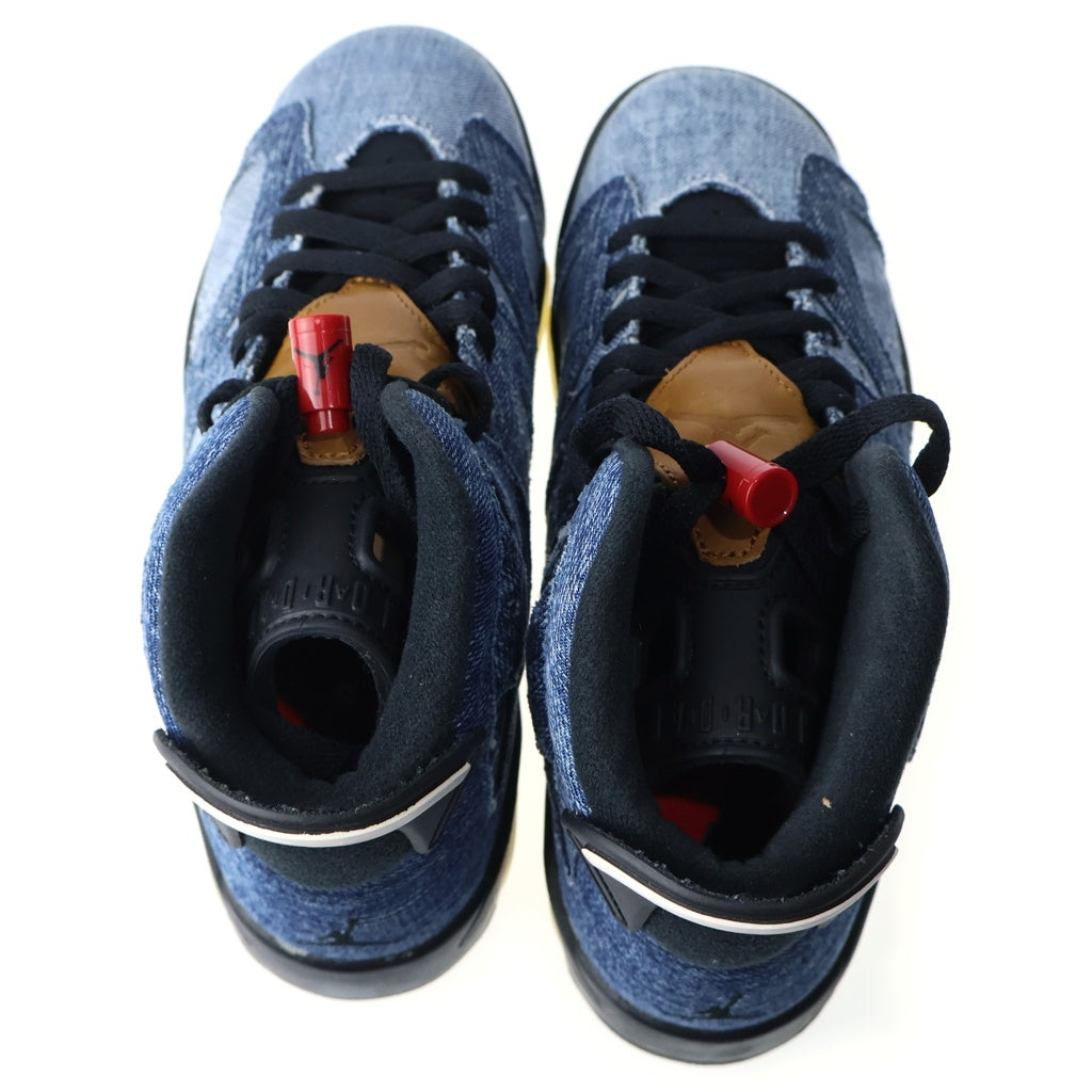 NIKE(ナイキ) GS Air Jordan 6 Washed Denim GS エアジョーダン6 ウォッシュドデニム US5Y/23.5cm ブルー CV5489 401 レディース
