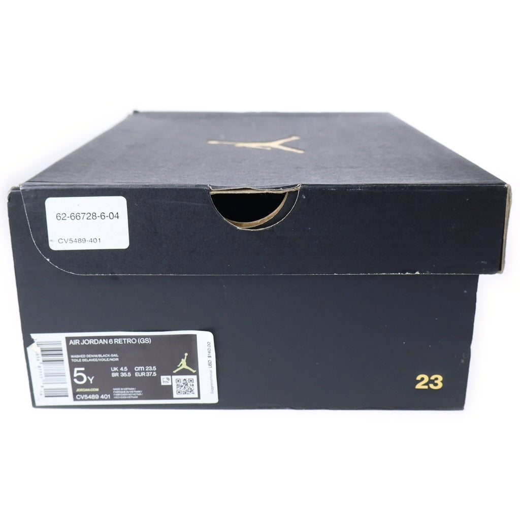 NIKE(ナイキ) GS Air Jordan 6 Washed Denim GS エアジョーダン6 ウォッシュドデニム US5Y/23.5cm ブルー CV5489 401 レディース