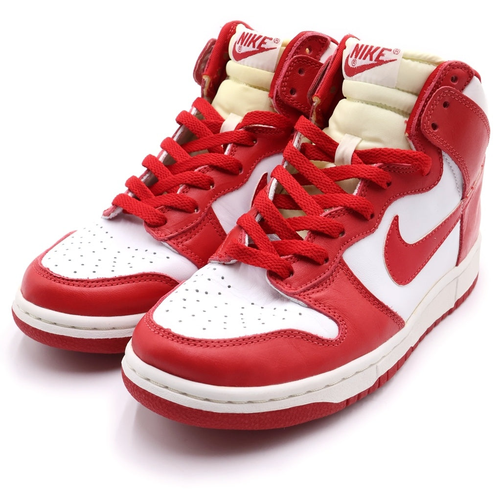 NIKE(ナイキ) Dunk High LE White/Varsity Red ダンク ハイ LE ホワイト/バーシティレッド US8/26cm レッド 630335 161