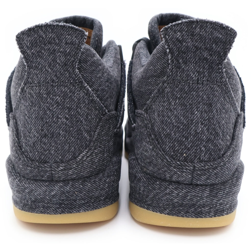 NIKE(ナイキ) ×LEVI'S AIR JORDAN 4 BG BLACK DENIM リーバイス エアジョーダン4 BG ブラックデニム US6.5Y/24.5cm AQ9103-001