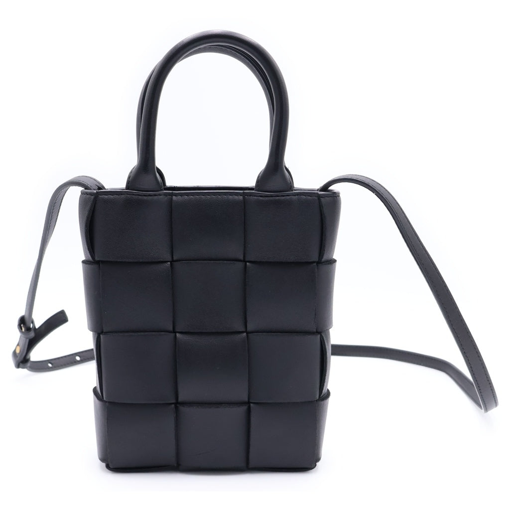 BOTTEGA VENETA(ボッテガヴェネタ) ミニ カセット イントレチャート ショルダーバッグ ブラック 709341 レディース