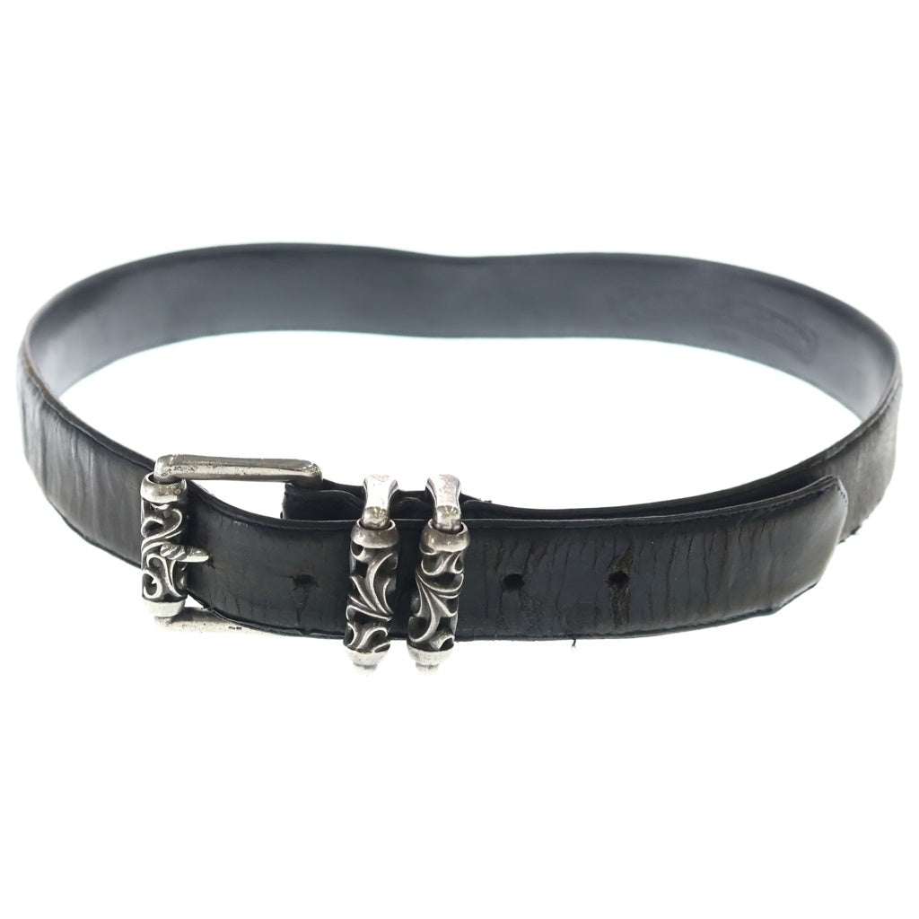 CHROME HEARTS(クロムハーツ) BLT ROLLER 3PC1.5inch 3PCローラーバックル レザーベルト シルバー BCA357