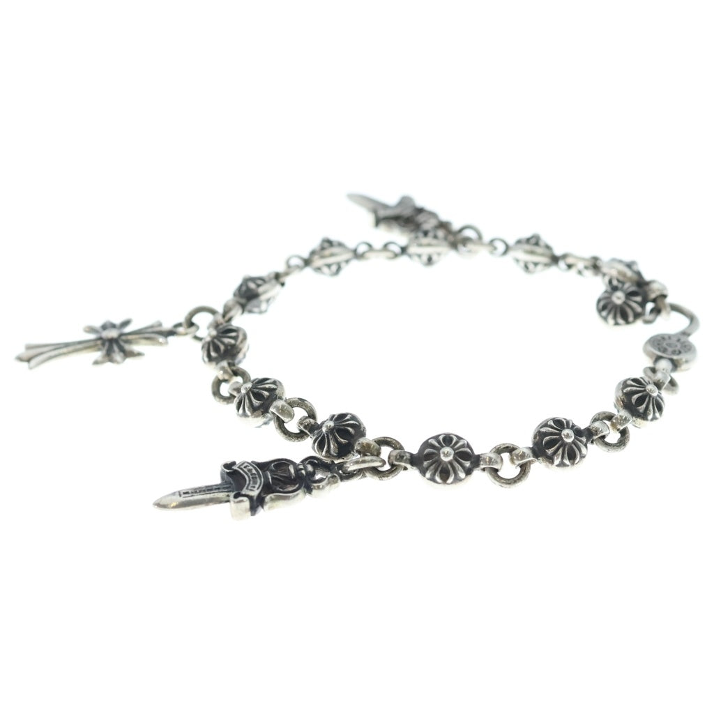 CHROME HEARTS(クロムハーツ) NO1 BALL #1クロスボール #5ダガー タイニーCHクロス モチーフ ブレスレット シルバー BCA172